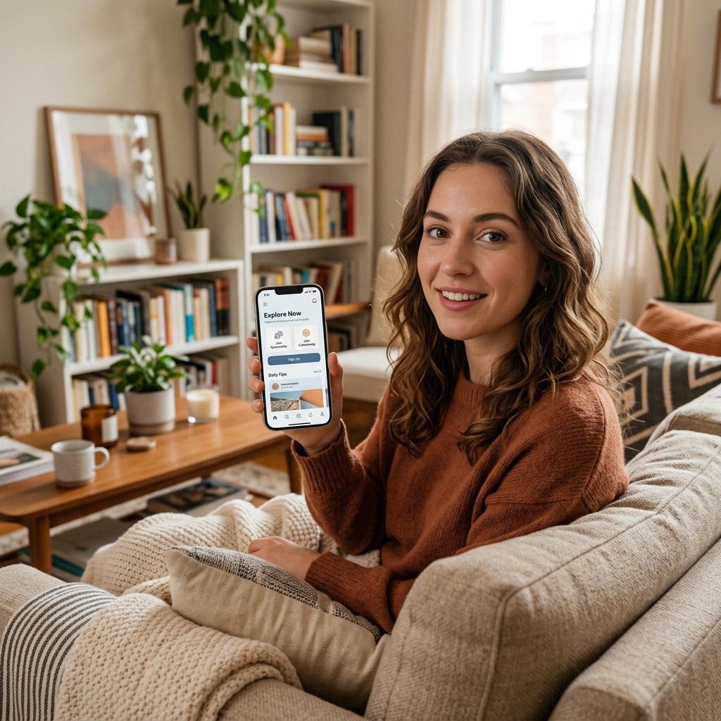 AI avatar UGC ad example — Spec / Mobile App Problem → product reveal